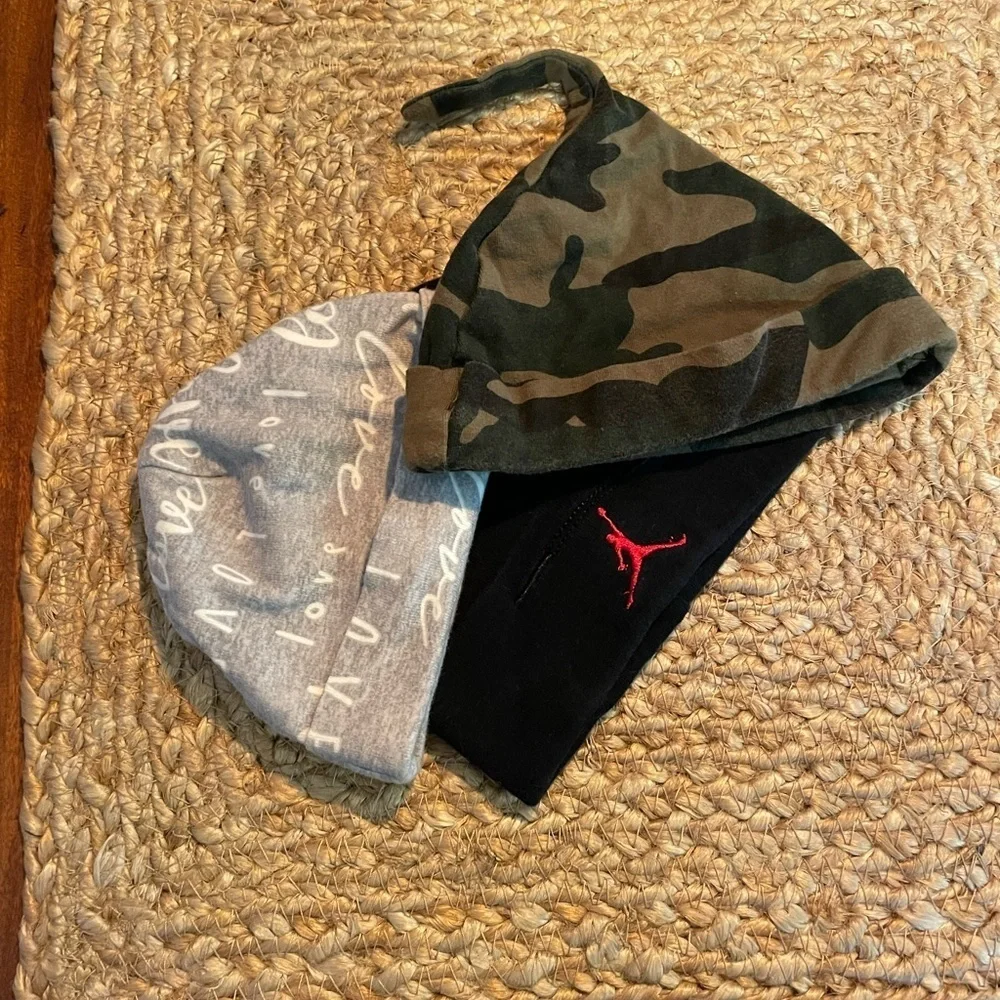 3 infant hats